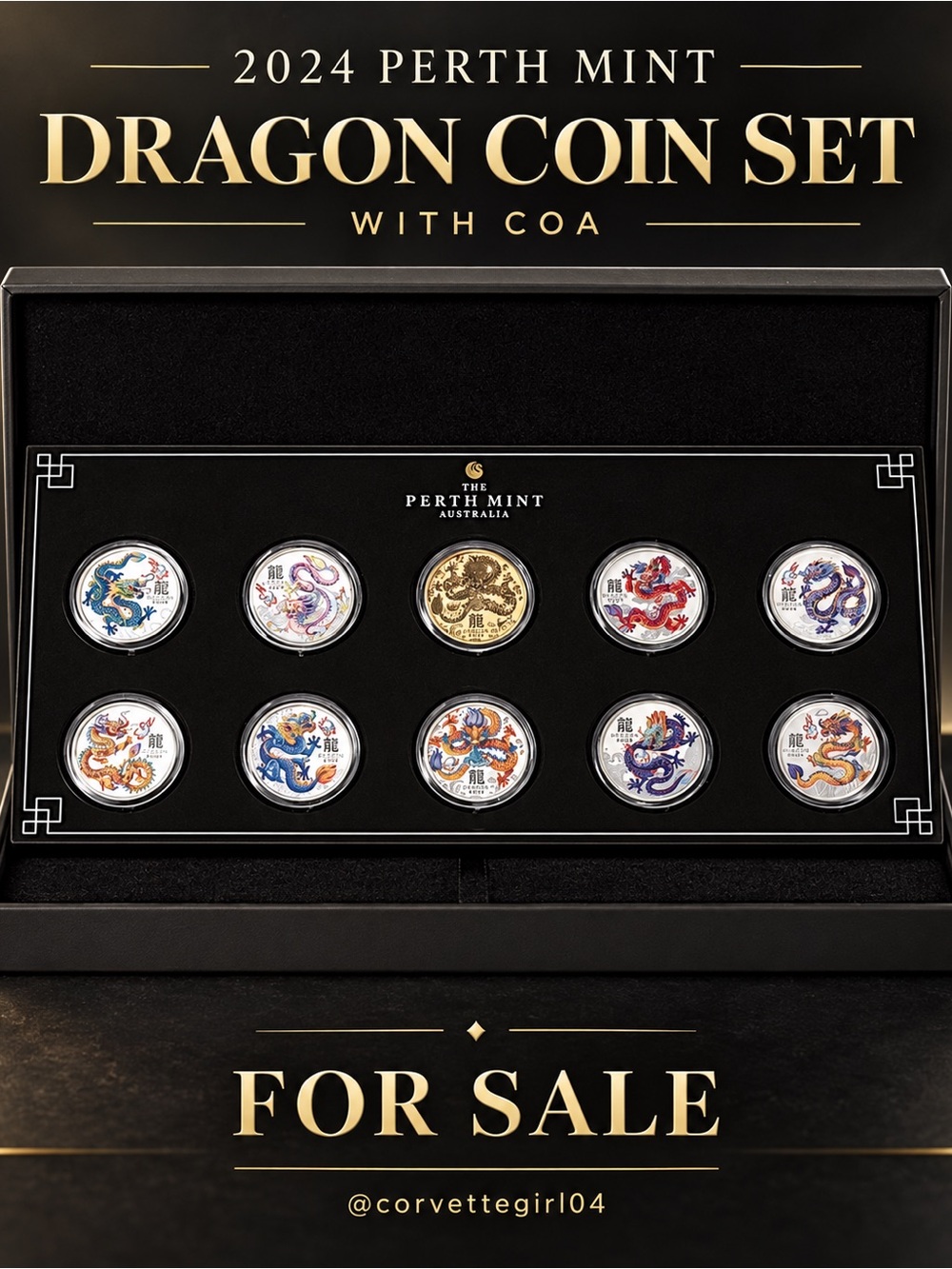 Perth Mint Dragon Coin Set 2024 w/ COA